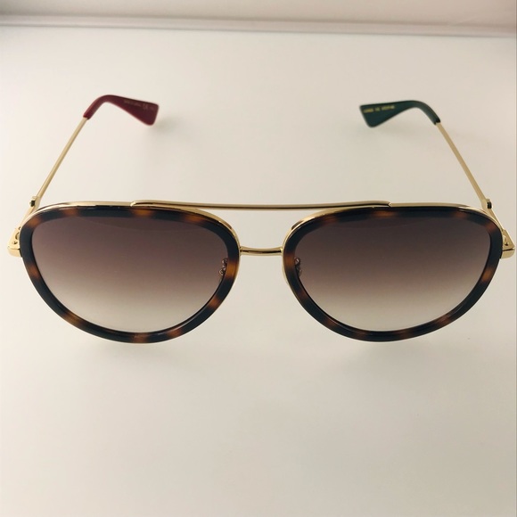 Gucci Brown Gradient Sunglasses GG0062S 012 57. - Picture 9 of 14